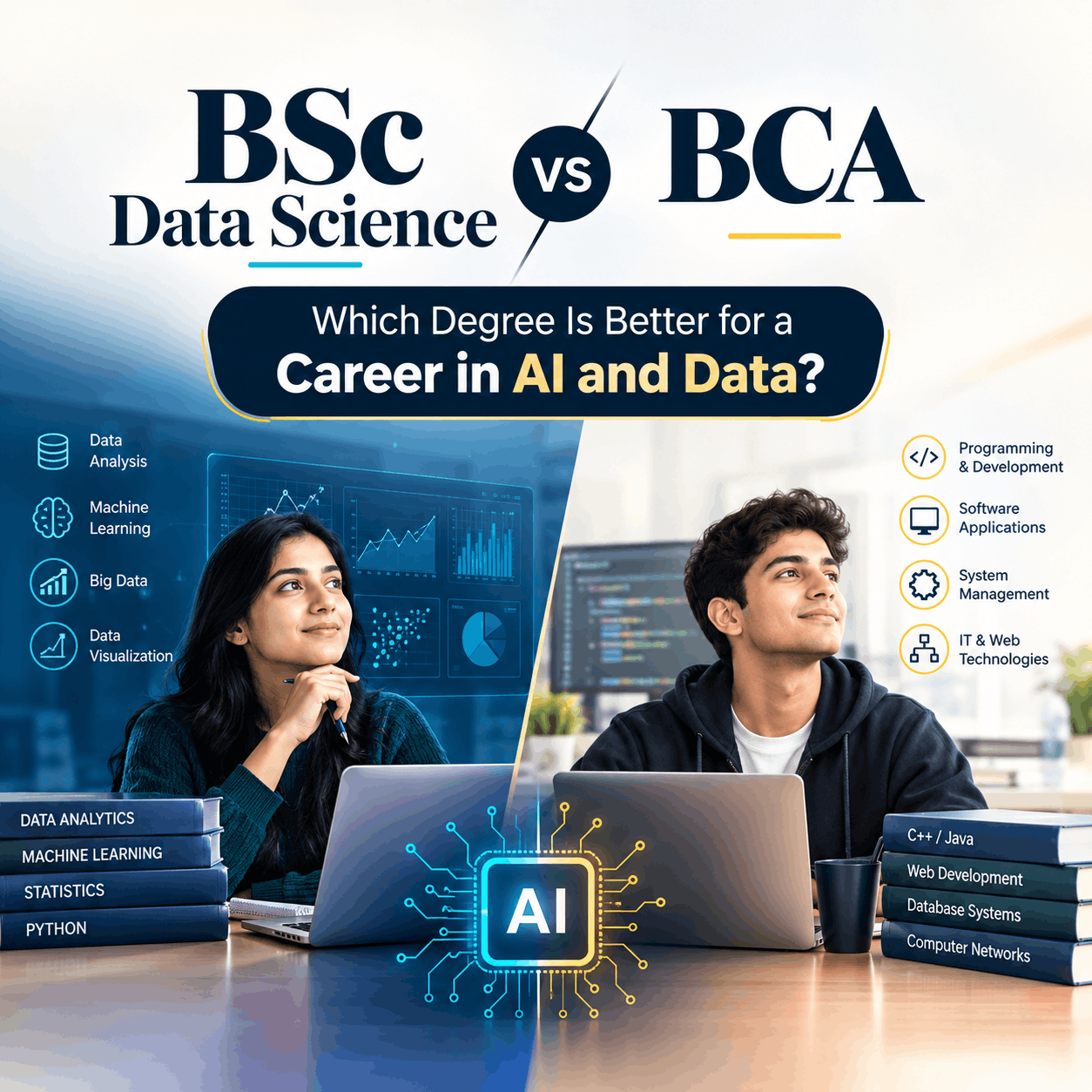 BSc Data Science vs BCA Which Degree Is Better for a Career in AI and Data?